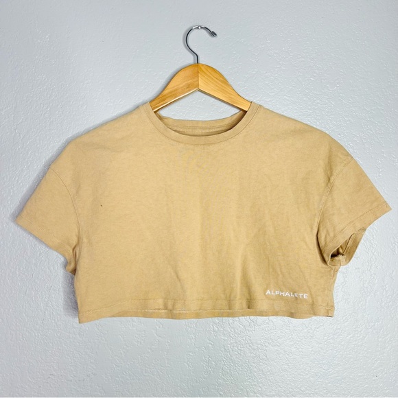 Alphalete HEAVY COTTON DROPPED SHOULDER CROP sz small - Picture 5 of 5